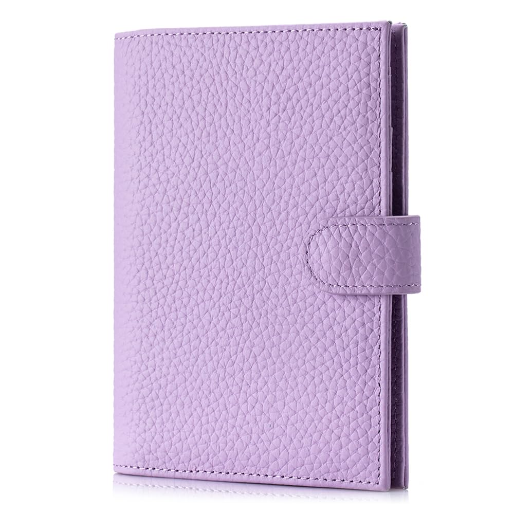 Leather RFID Slim Passport Holder for Travel Women, Gift Ready