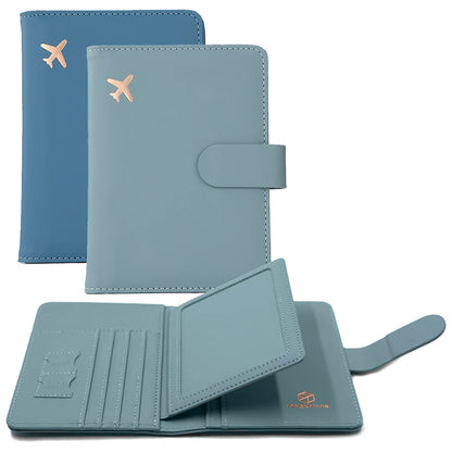 Melsbrinna Rfid Passport Holder for Travel women/Men, Cute Passport Wallet Rfid Blocking Card Slots, Rfid Passport Cover/CaseTravel Wallet, Passport Book Holder (1, Green)