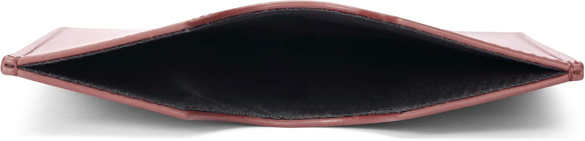 HISCOW Minimalist Leather Passport Sleeve, Slim Holder, Wine Red