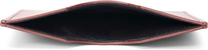 HISCOW Minimalist Leather Passport Sleeve, Slim Holder, Wine Red