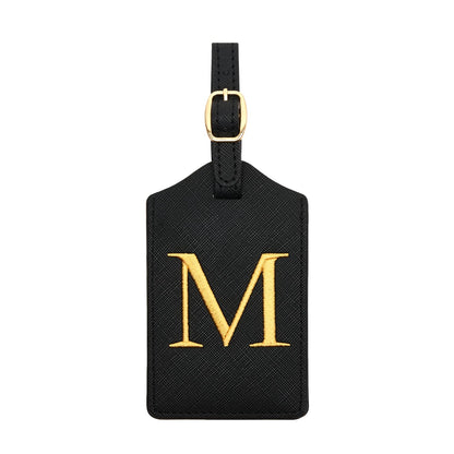 Luggage Tag PU Leather for Suitcase Baggage Handbag Travel Bag Label Suitcase Tag Suitcase Label Tag w. Name Card & Privacy Cover (E)