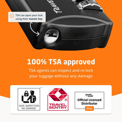 TravelMore Luggage Locks TSA Approved, 4-Digit Travel Combination Locks