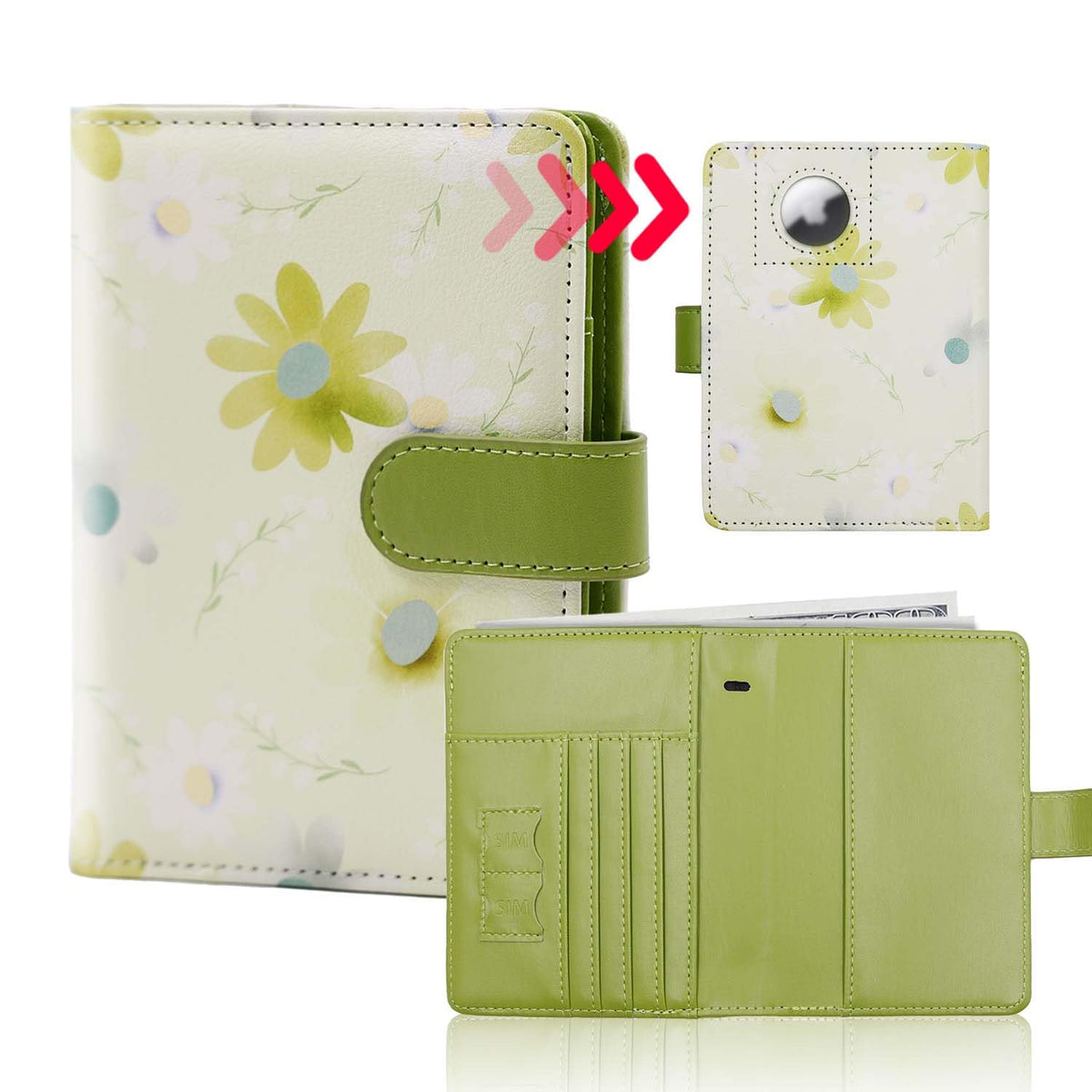 Melsbrinna Rfid Passport Holder for Travel women/Men, Cute Passport Wallet Rfid Blocking Card Slots, Rfid Passport Cover/CaseTravel Wallet, Passport Book Holder (1, Green)