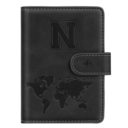 Passport Holder Cover Initial Letter A-Z Travel Wallet Personalized