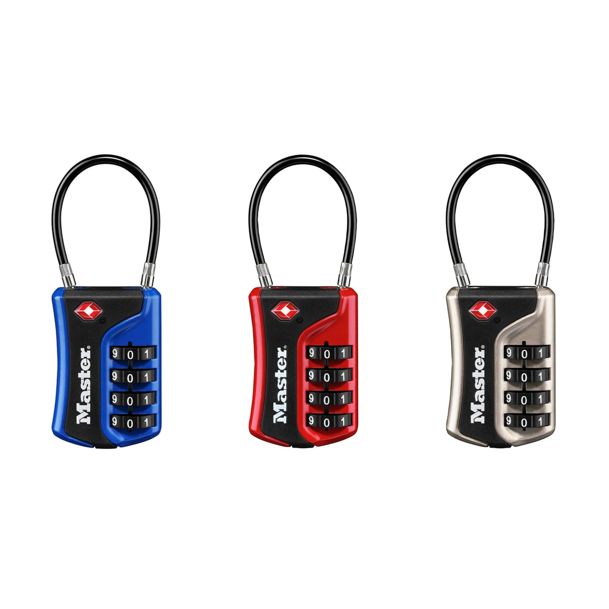 Master Lock 4697D Set Your Own Combination TSA Approved Luggage Lock, 1 Pack, Colors May Vary