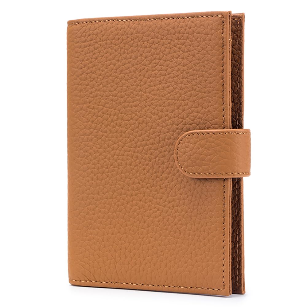 Leather RFID Slim Passport Holder for Travel Women, Gift Ready