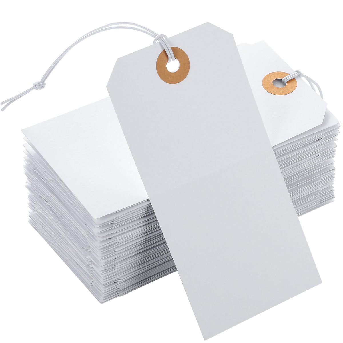 100pcs Price Tags with String Attached White Hang Paper Tags