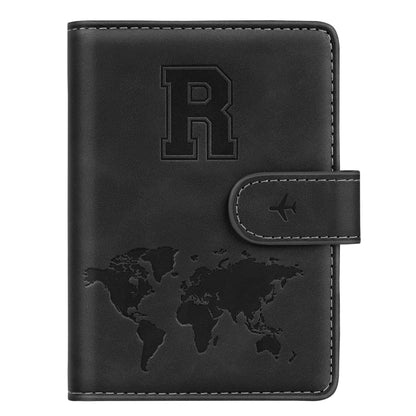 Passport Holder Cover Initial Letter A-Z Travel Wallet Personalized