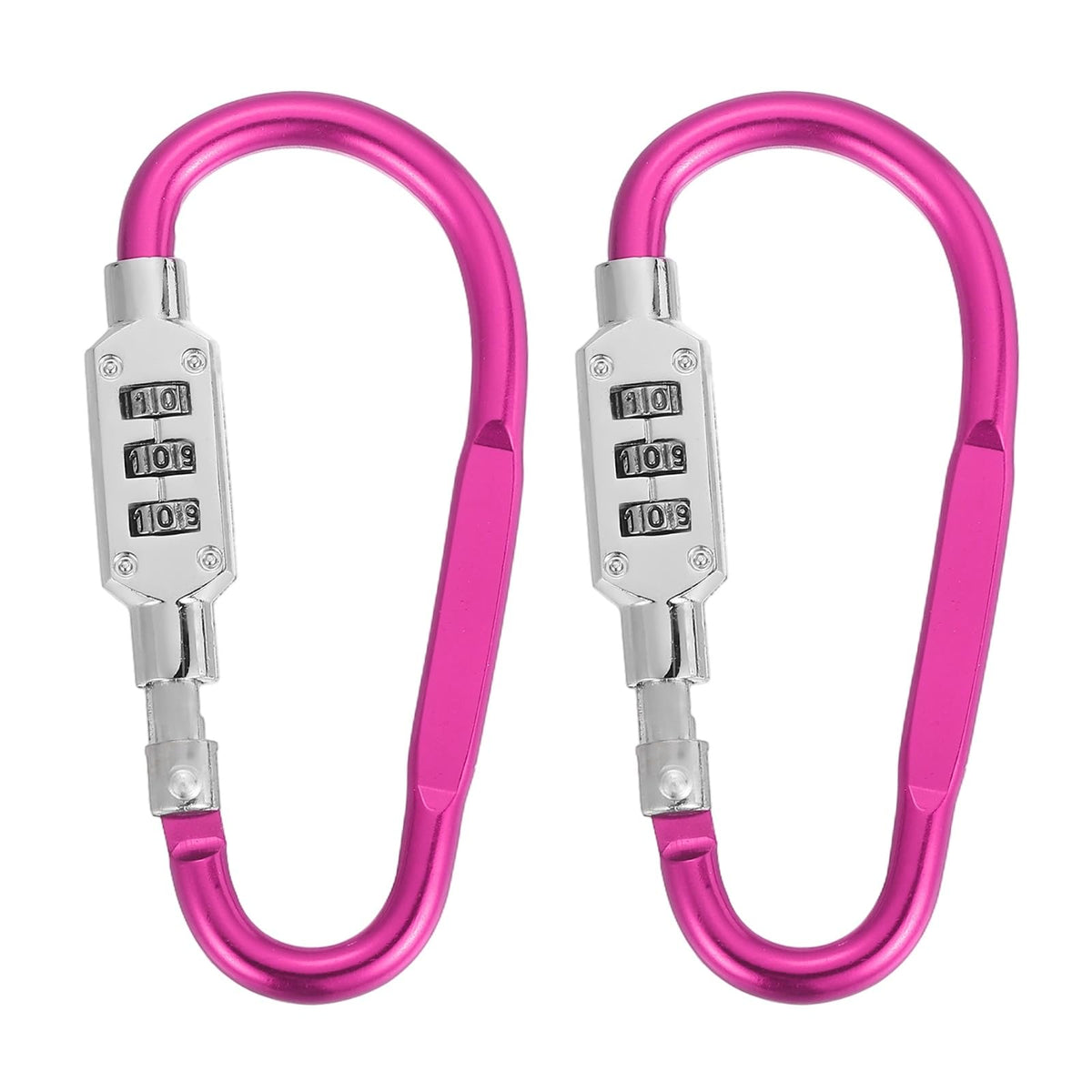 PATIKIL D-Shaped Code Combination Lock 3-Digit Combo 4.8"x2.4" 2 Pcs