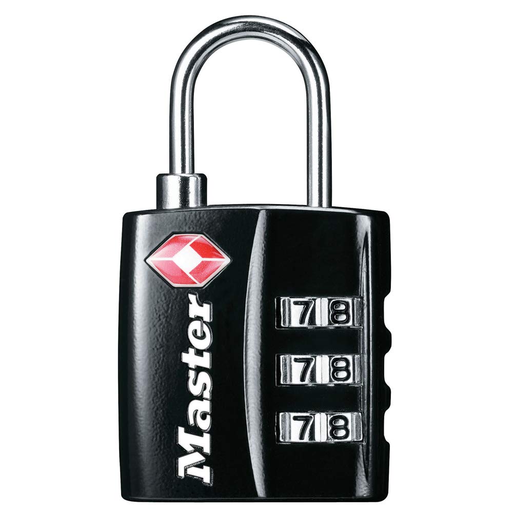 Master Lock TSA Approved Luggage Lock Black Backpack Lock 3-Pack 4680BLKEC3