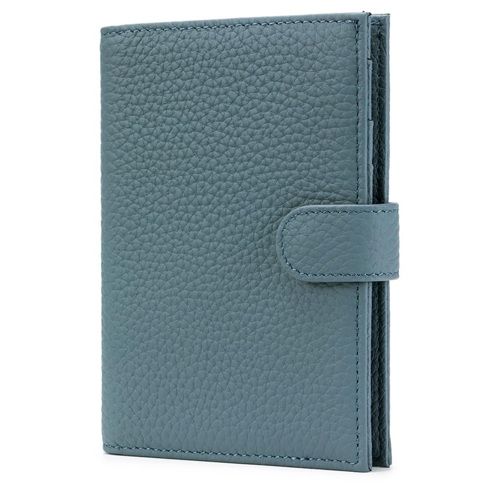 Leather RFID Slim Passport Holder for Travel Women, Gift Ready