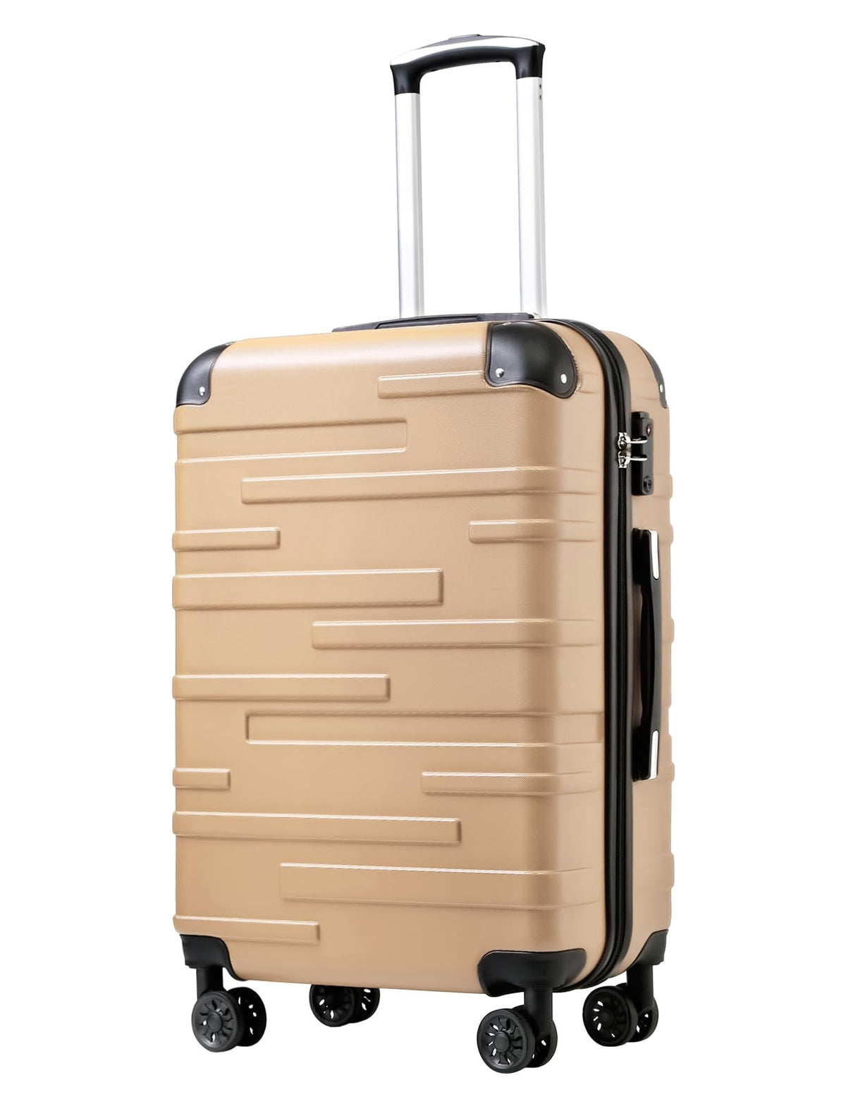 Coolife Hardside ABS Luggage, TSA Lock, Spinner Wheels, 3-Piece Set