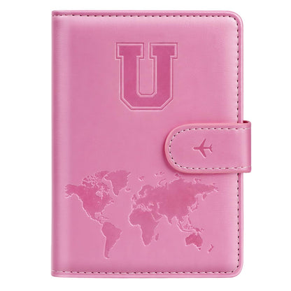 Passport Holder Cover Initial Letter A-Z Travel Wallet Personalized