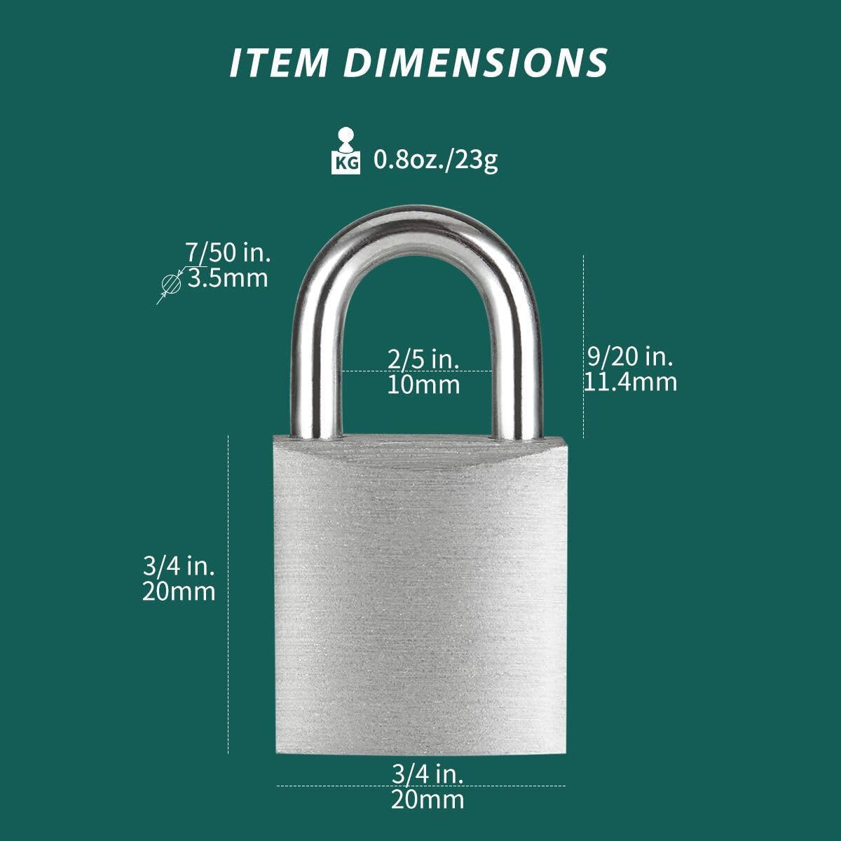 Guliffen Small Aluminum Locks with Keys, 3/4-Inch Body Width Mini Locks with Same Key for Briefcase, Boxe, Lockers, Luggage,Backpack, 12 Pack