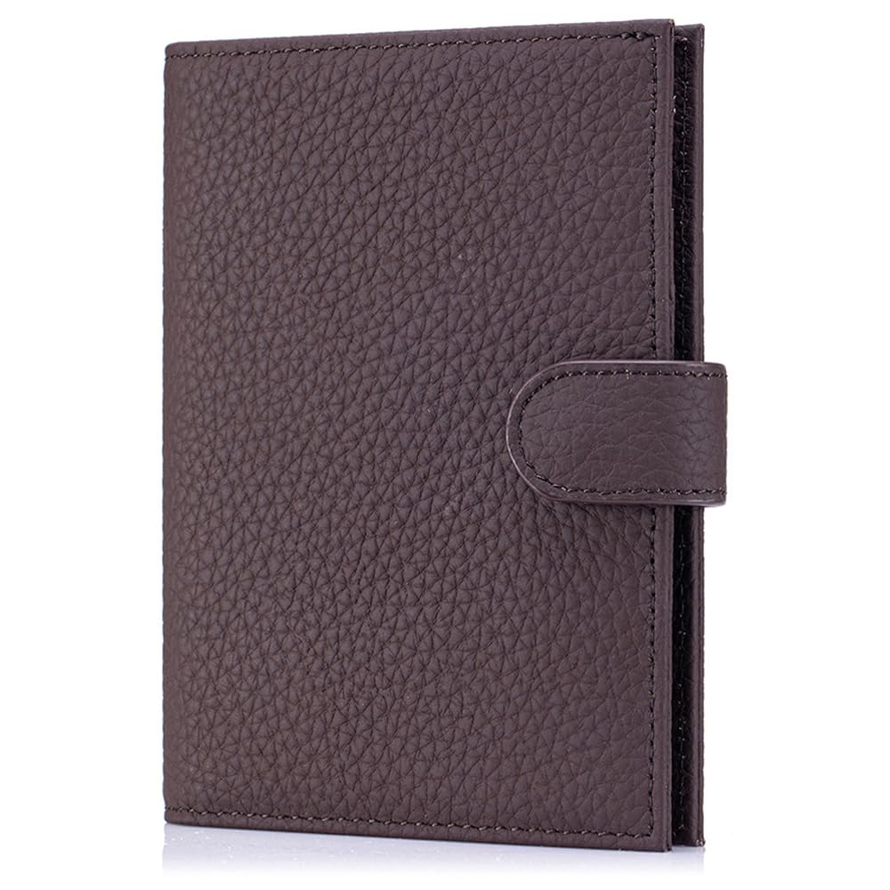 Leather RFID Slim Passport Holder for Travel Women, Gift Ready