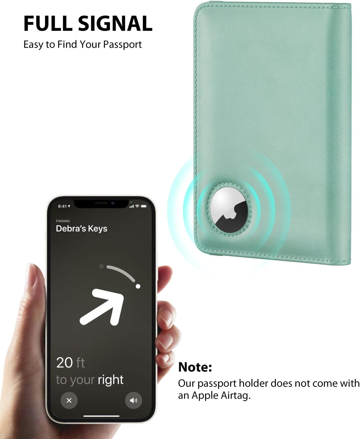 Stouchi AirTag Passport Holder – Slim RFID Travel Wallet