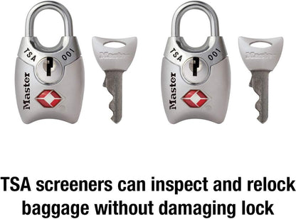 Master Lock 4689T TSA Approved Keyed Lock, 2 Pack, Colors May Vary