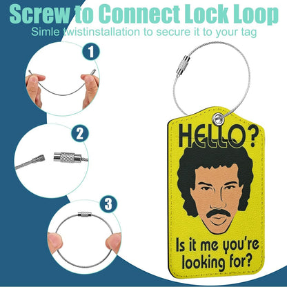 Funny Luggage Tag, Quotes Suitcase Tags with Privacy Flap Metal Loop