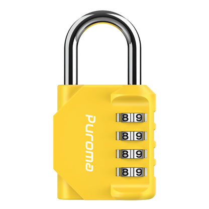 Puroma 2 Pack Combination Lock Locker 4 Digits Combo Padlock Gym Pink