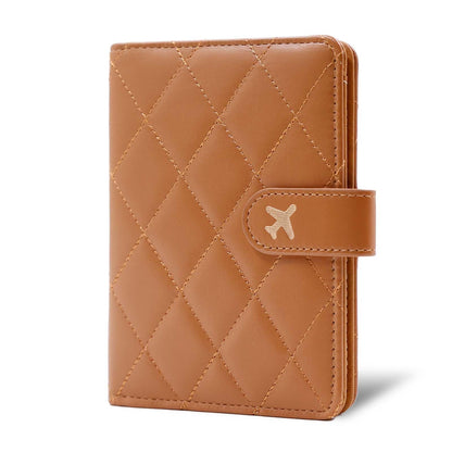 Melsbrinna Premium Leather Passport Holder Covers Case, Waterproof Rfid Blocking Travel Wallet Passport Holder with Pen Holder, Cute Passport Book for Women/Men