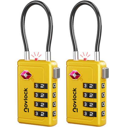 TSA Approved Luggage Locks, Travel Locks with Inspection Indicator