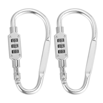 PATIKIL D-Shaped Code Combination Lock 3-Digit Combo 4.8"x2.4" 2 Pcs