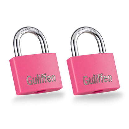 Guliffen Small Aluminum Locks with Keys, 3/4-Inch Body Width Mini Locks with Same Key for Briefcase, Boxe, Lockers, Luggage,Backpack, 12 Pack