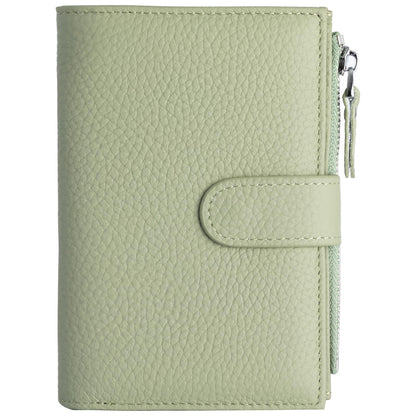 Passport wallet and Card Slot Combo RFID Blocking Leather Travel Passport Wallet for Men and Women with Zippered Coins Pocket Passport holder, Deep Green