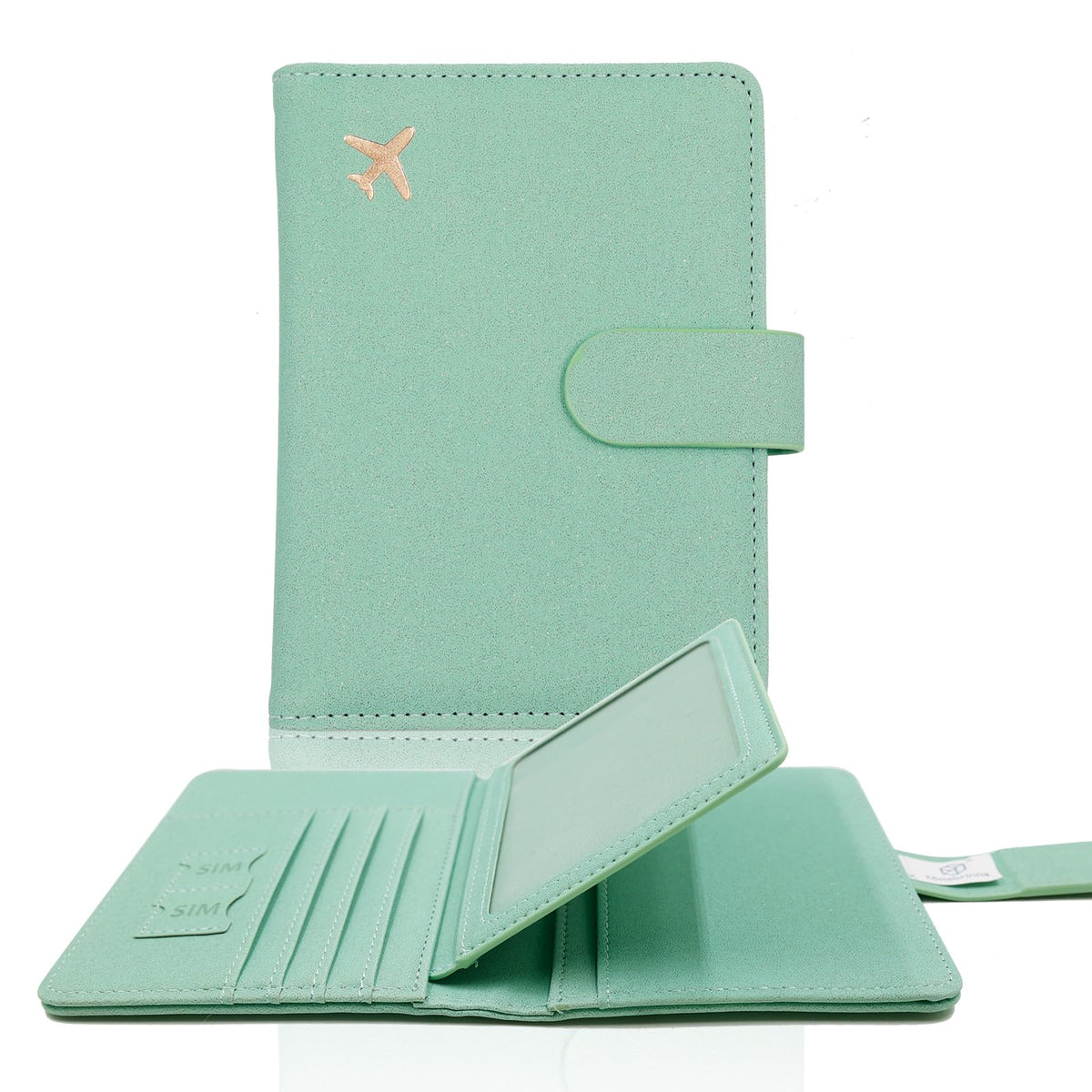 Melsbrinna Rfid Passport Holder for Travel women/Men, Cute Passport Wallet Rfid Blocking Card Slots, Rfid Passport Cover/CaseTravel Wallet, Passport Book Holder (1, Green)