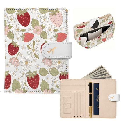 RFID Passport Holder with Tracker Slot, Leather Travel Wallet