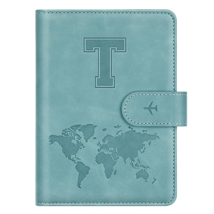 Passport Holder Cover Initial Letter A-Z Travel Wallet Personalized