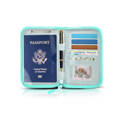 Passport Holder for Travel, RFID Blocking Wallet for Couples Men and Family
