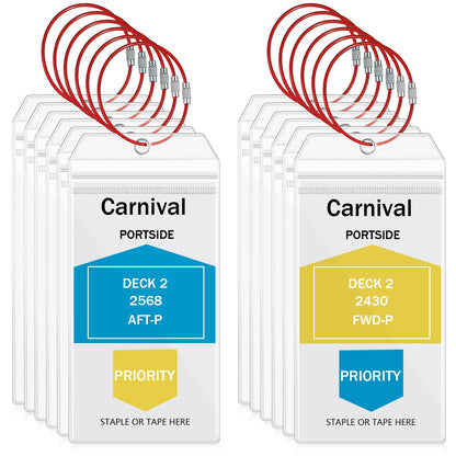 Sabary 12 Pcs Cruise Luggage Tags Holder