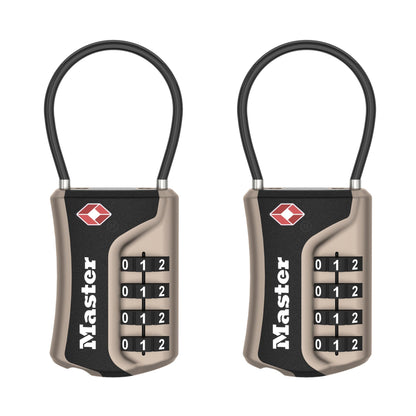 Master Lock TSA Approved Combination Luggage Lock, 2-Pack, 4697BLUEC2