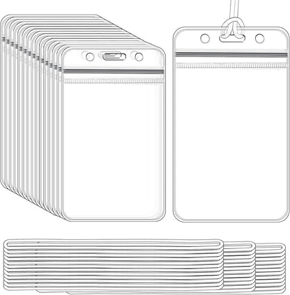 50 Pack Clear Plastic Luggage Tags and ID Card Holders