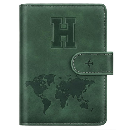 Passport Holder Cover Initial Letter A-Z Travel Wallet Personalized