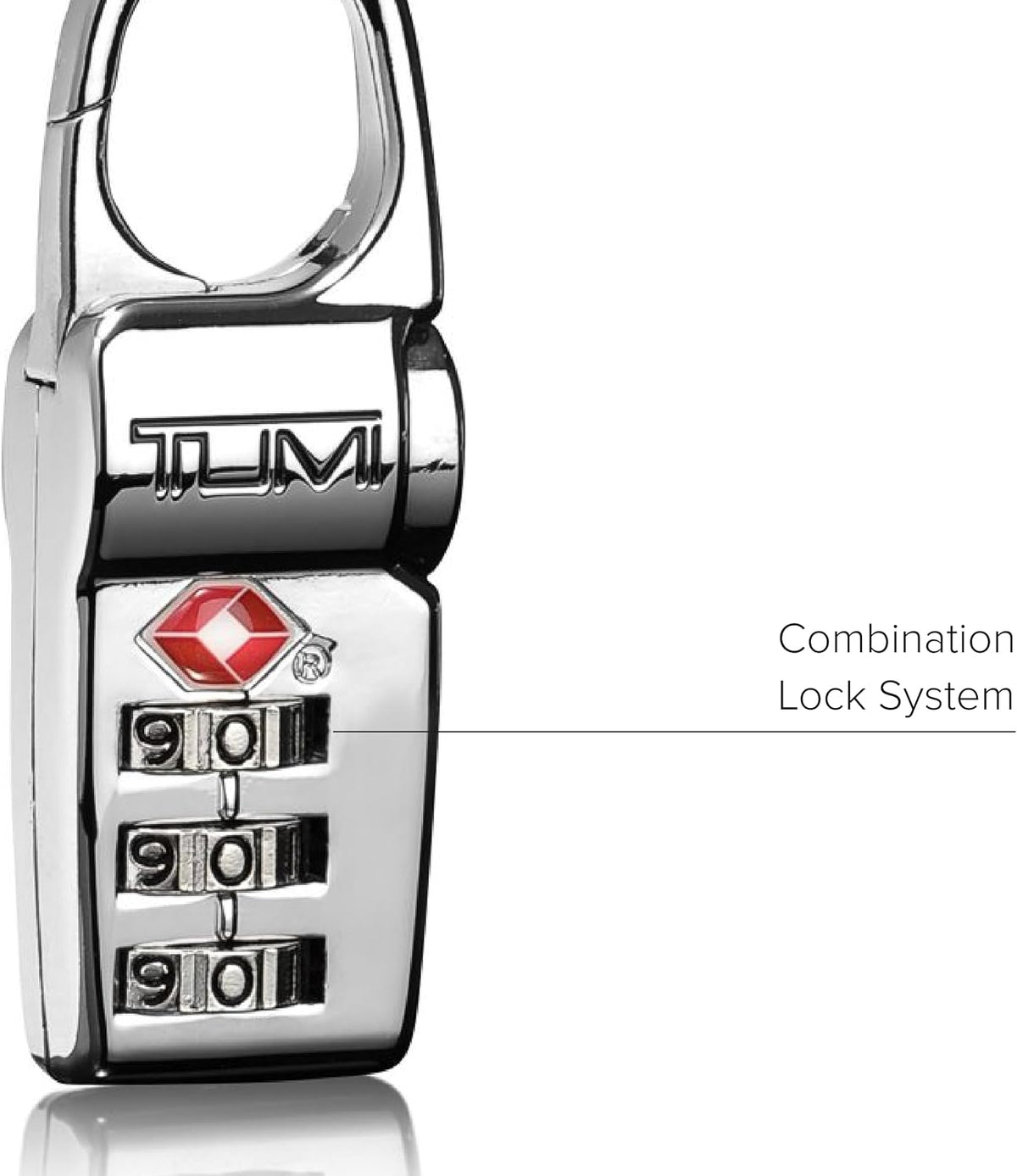 TUMI - TSA Lock Box - Combination Lock for Luggage & Backpack - TSA-Approved Locks - Travel Security Accessories - Set of 3 - Black/Silver/Red
