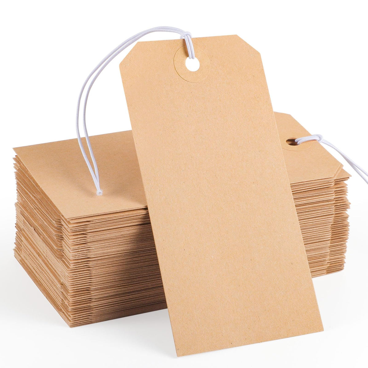 100pcs Price Tags with String Attached White Hang Paper Tags