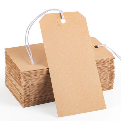 100pcs Price Tags with String Attached White Hang Paper Tags