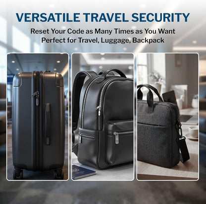 Forge TSA Approved Luggage Locks, Open Alert TSA Locks, Black, 4 Pack