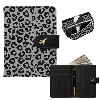 RFID Passport Holder with Tracker Slot, Leather Travel Wallet
