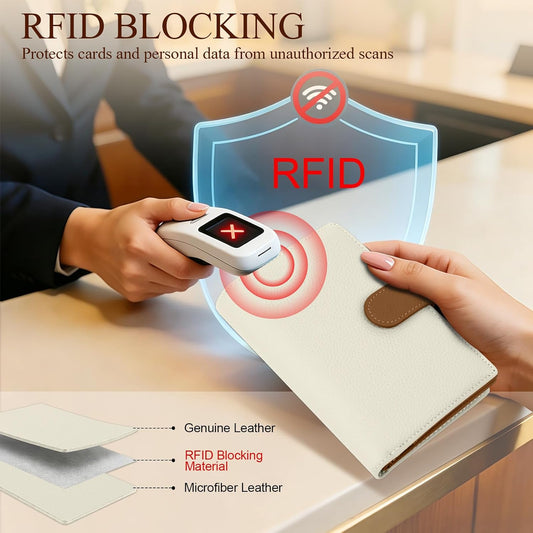 Passport Holder for Travel RFID Blocking Passport Cover Travel Wallet