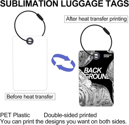 20pcs Sublimation Luggage tag Blanks（0.36MM）