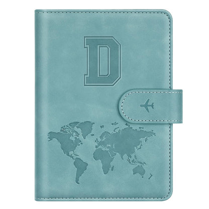 Passport Holder Cover Initial Letter A-Z Travel Wallet Personalized