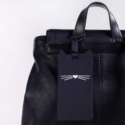 kate spade new york Silicone Luggage Tag, Black Cat