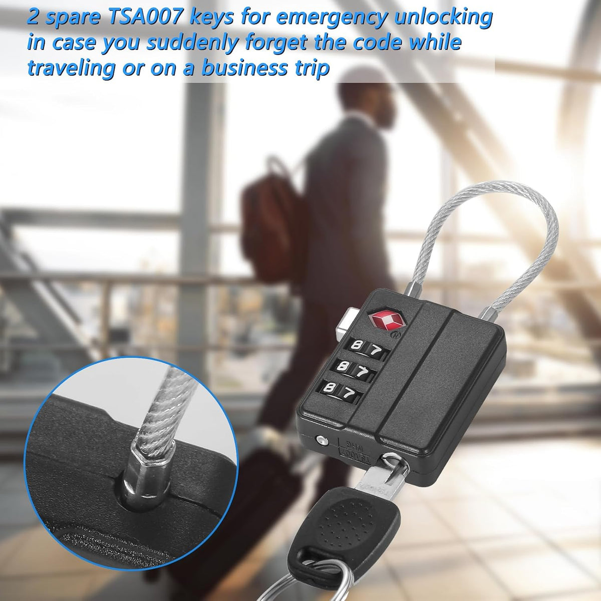 TSA Locks for Luggage, 2 PCS, Small Combination Lock
