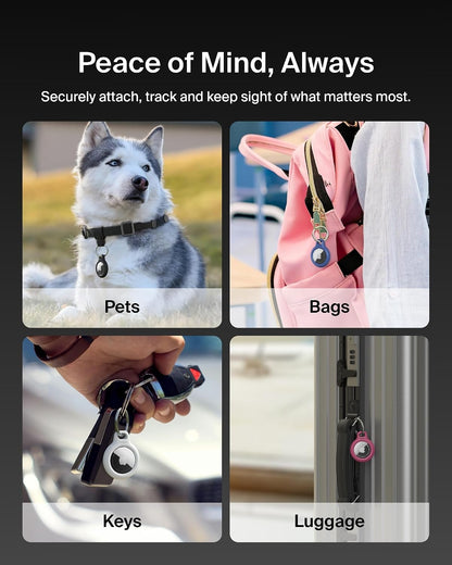 Belkin Apple AirTag Holder Keychain with Key Ring, Scratch-Resistant