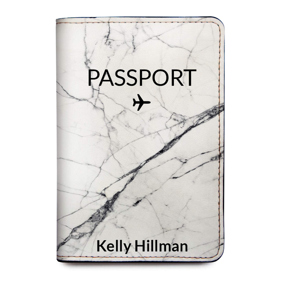 Personalized Passport Holder - Custom Vegan Leather RFID Passport Cover