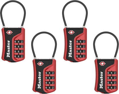 Master Lock TSA Approved Combination Luggage Lock, 2-Pack, 4697BLUEC2