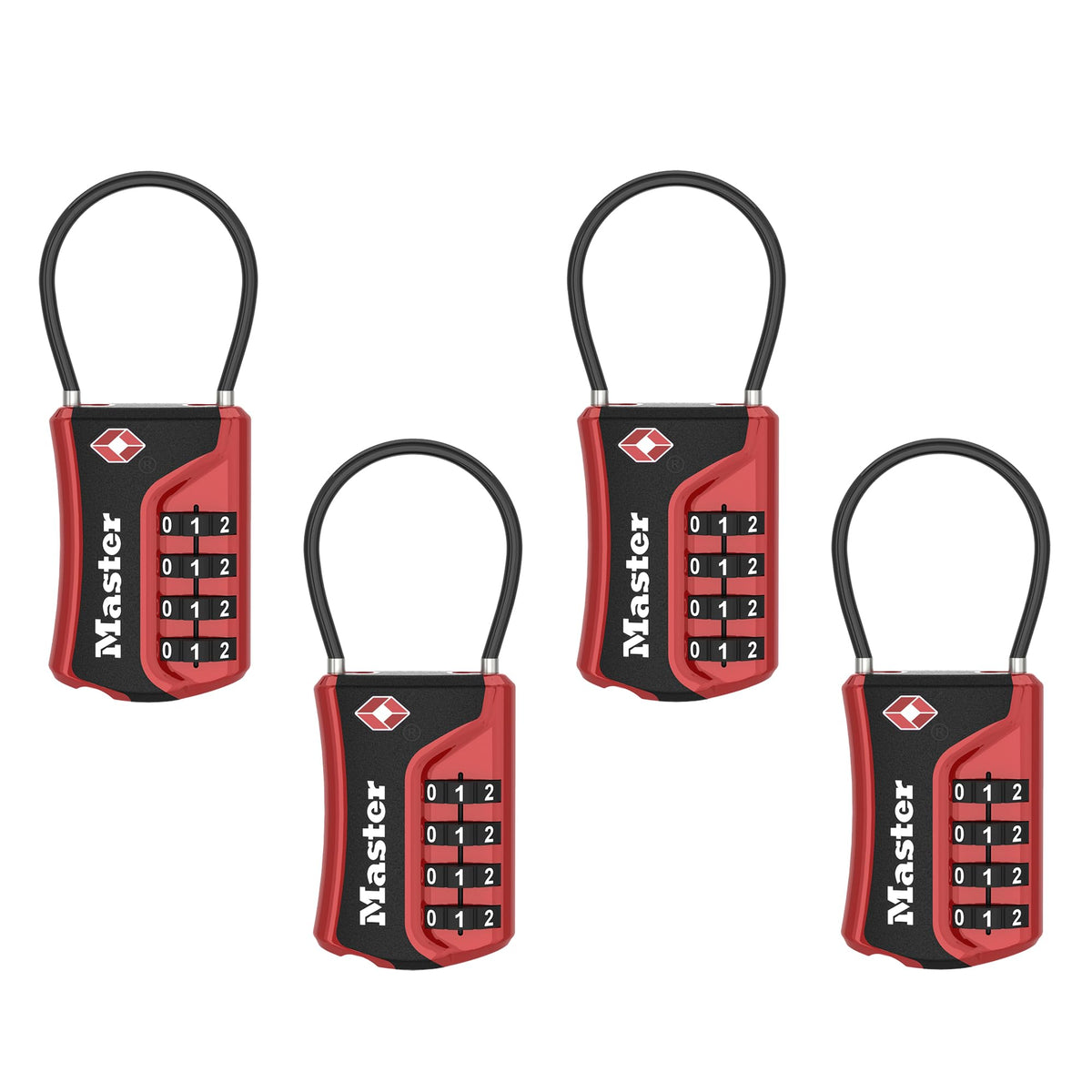 Master Lock TSA Approved Combination Luggage Lock, 2-Pack, 4697BLUEC2